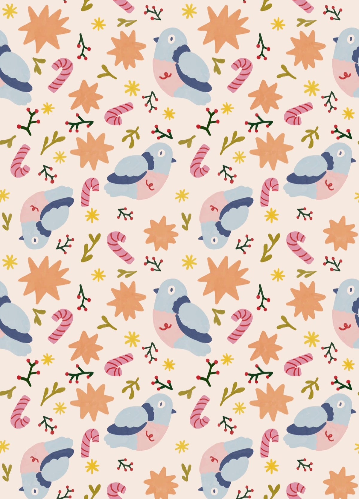 Pigeon Christmas Wrapping Paper
